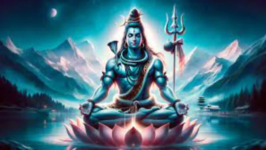 Artistic depiction of Lord Shiva meditating on a lotus, symbolizing Shiv Shankar Ji Ki Aarti