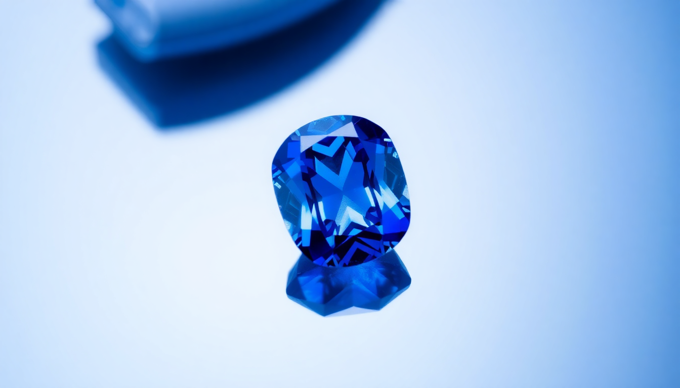 High-quality blue sapphire gemstone showcasing its stunning color and clarity, highlighting the spiritual benefits of blue sapphire.