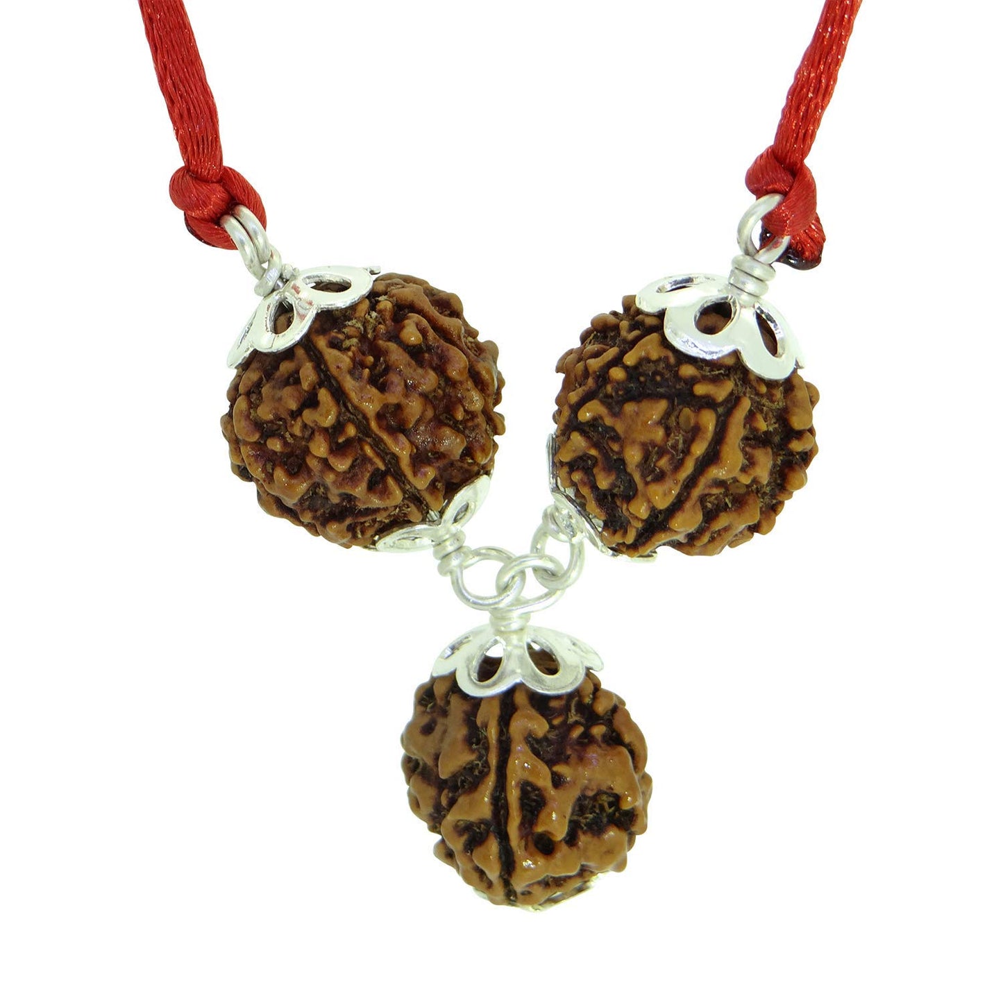 Saraswati Pendant with 4 Mukhi and 6 Mukhi Rudraksha beads for students.
