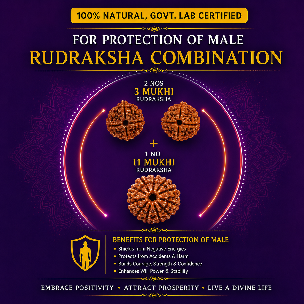 Rudraksha Protection Combination for Men