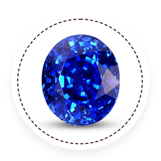 RudraGram Blue Sapphire Stone - 100% Natural & Certified