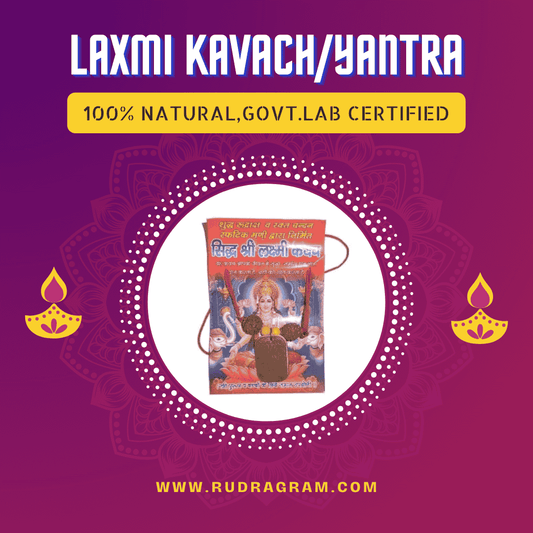 Laxmi Kavach Yantra by RudraGram, 100% natural and certified, perfect for spiritual blessings. Buy Laxmi Yantra Online.