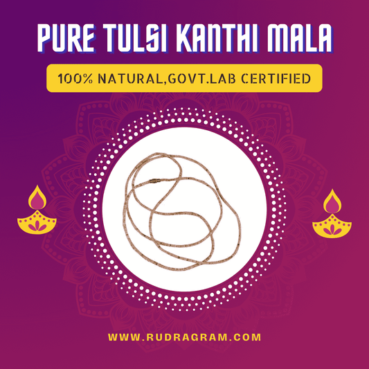 Pure Tulsi Kanthi Mala made from 100% natural materials, certified by government lab for authenticity