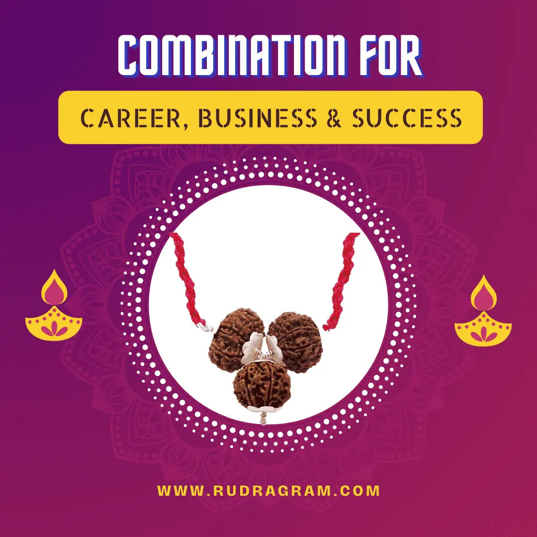 Rudraksha for career success necklace designed for enhancing business and personal achievements