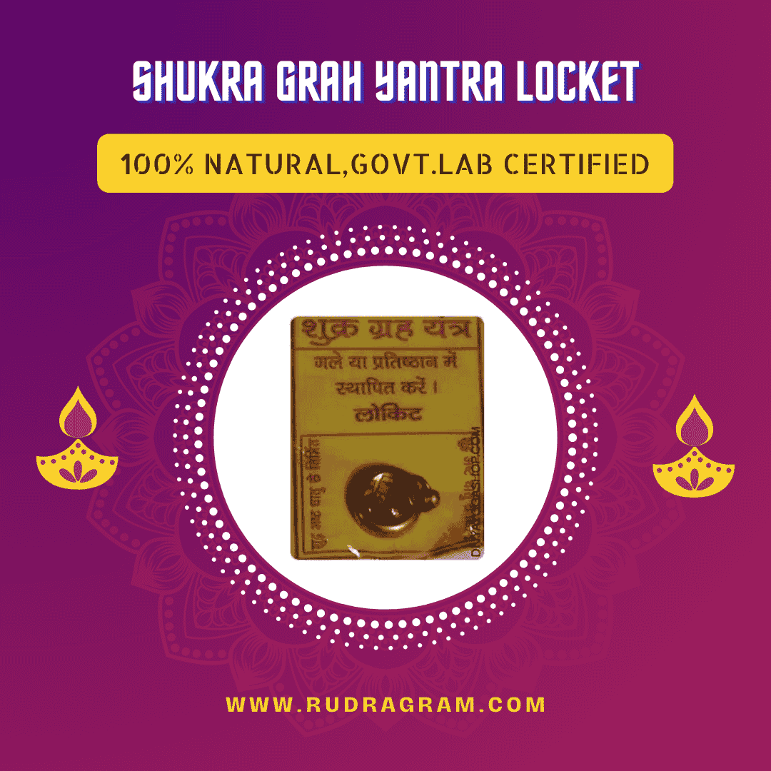 Shukra Grah Yantra Locket made from 100% natural materials and certified by the government lab