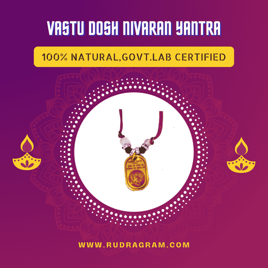 Vastu Dosh Nivaran Yantra Pendant crafted from 100 percent natural materials, lab certified by the government