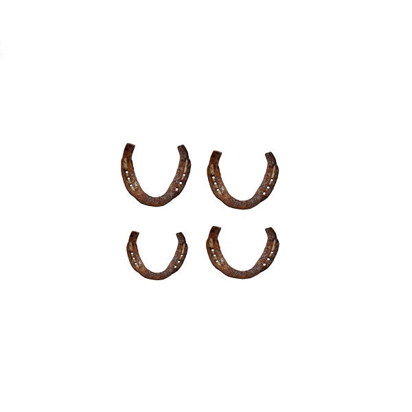 Set of four vintage Black Horse Shoe pieces for rustic home decor and crafts
