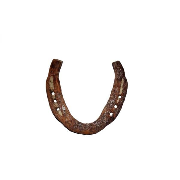 Rusty Black Horse Shoe with five nail holes for authentic rustic décor