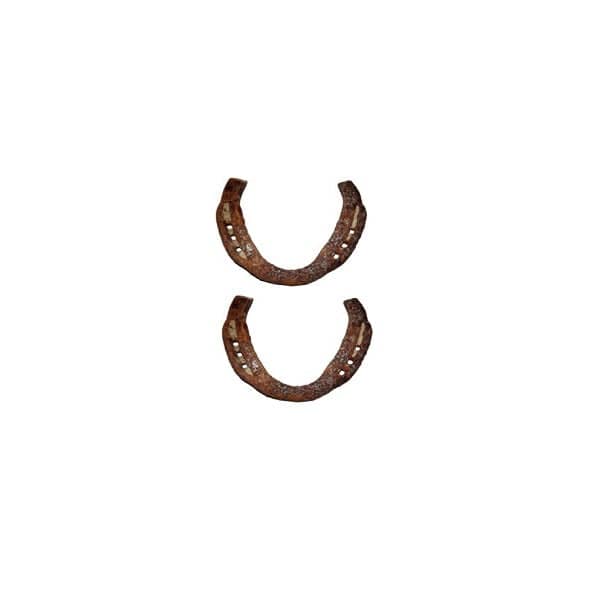 RudraGram Vintage Black Horse Shoe Pair with Rustic Finish for Home Decor or Equestrian Use