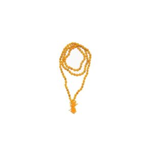 RudraGram Haldi Mala made with vibrant yellow beads for spiritual and decorative use
