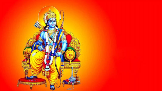 Colorful illustration of Lord Rama, symbolizing devotion for Shri Raghuvar Aarti