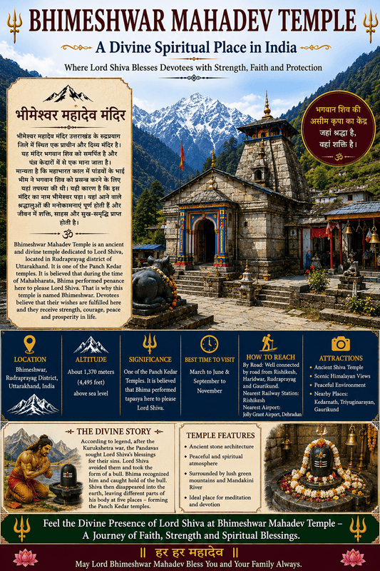 Bhimeshwar Mahadev Temple – A Divine Spiritual Place in India