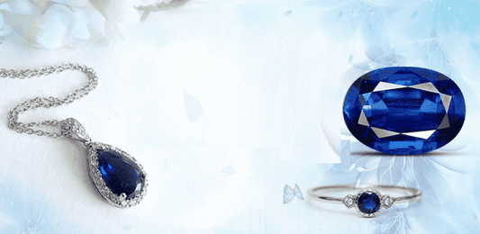 Jewelry featuring sapphires including a pendant, ring, and the sapphire advantages and disadvantages