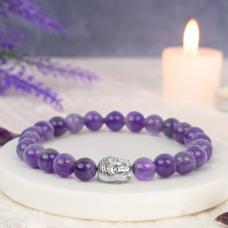 Natural Amethyst Bracelet – Spiritual & Calming Crystal Bracelet