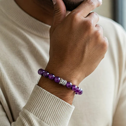 Natural Amethyst Bracelet – Spiritual & Calming Crystal Bracelet