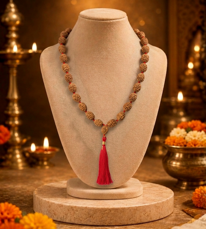 4 Mukhi Indonesian Rudraksha Beaded Mala