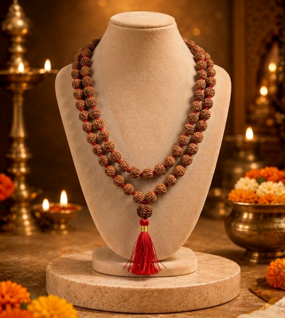 7 Mukhi Indonesian Rudraksha Mala for Prosperity & Success