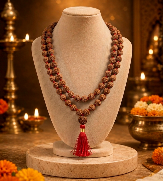 7 Mukhi Indonesian Rudraksha Mala for Prosperity & Success