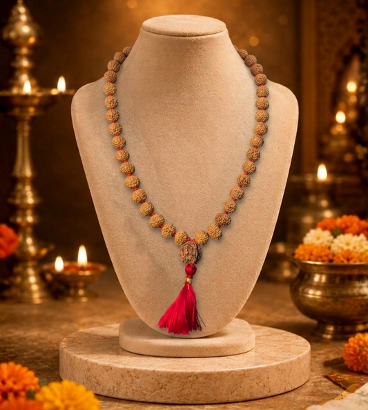 7 Mukhi Indonesian Rudraksha Mala for Prosperity & Success