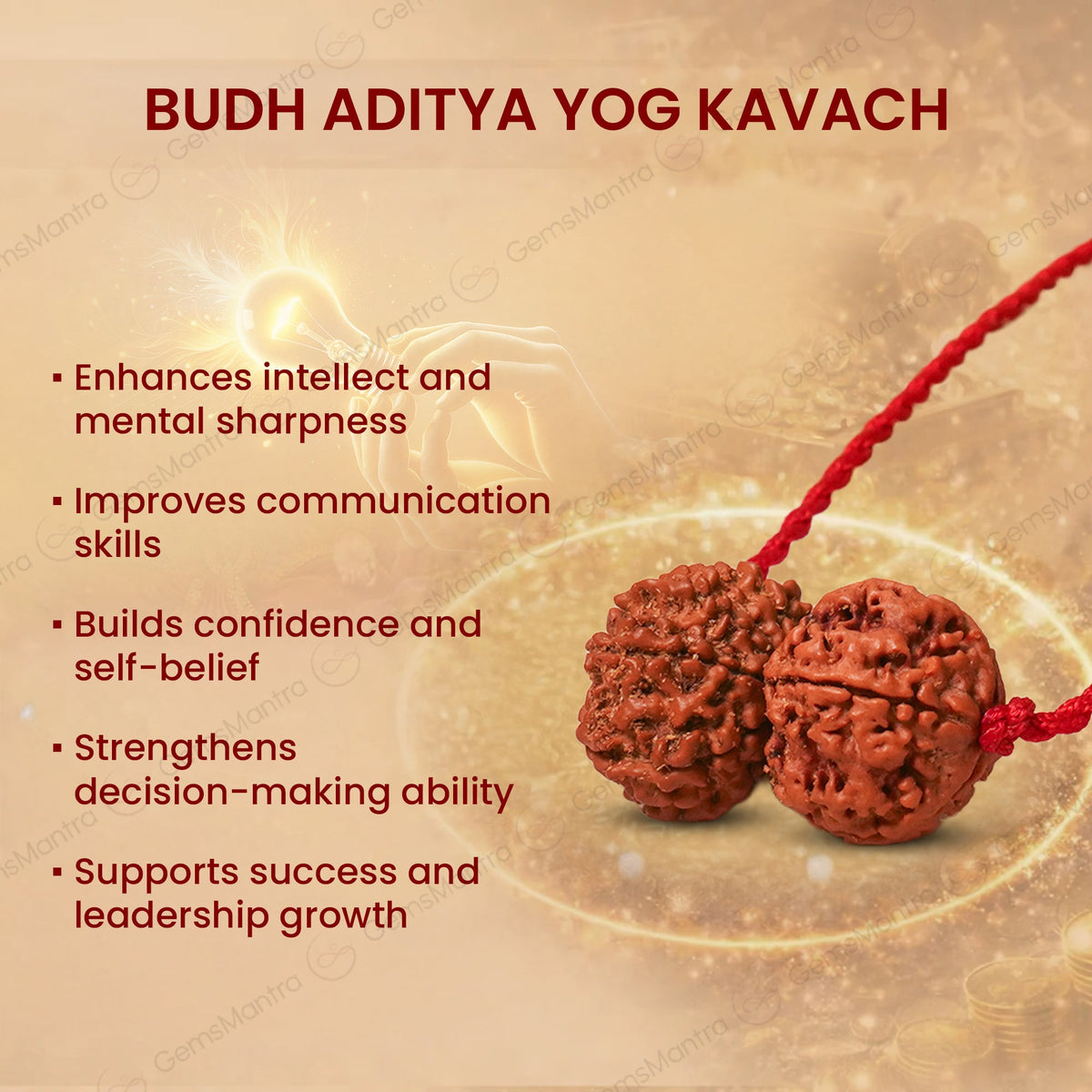 Budh Aditya Yog Kavach – 4 & 12 Mukhi Rudraksha