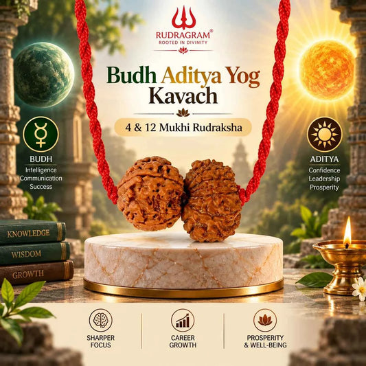 Budh Aditya Yog Kavach – 4 & 12 Mukhi Rudraksha