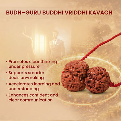 Budh-Guru Buddhi Vriddhi Kavach – 4 & 5 Mukhi Rudraksha