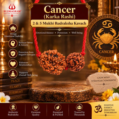 Cancer Zodiac (Kark Rashi) Rudraksha Kavach