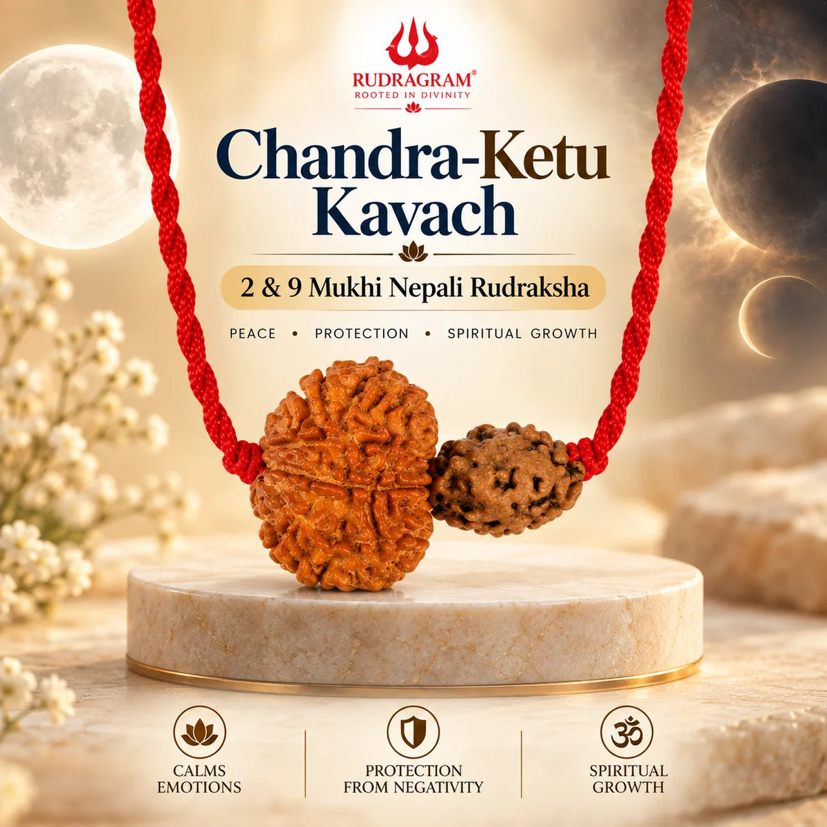 Chandra-Ketu Kavach – 2 & 9 Mukhi Nepali Rudraksha