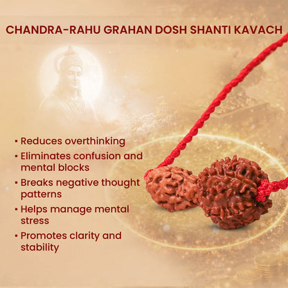 Chandra-Rahu Grahan Dosh Kavach – 2 & 8 Mukhi Rudraksha