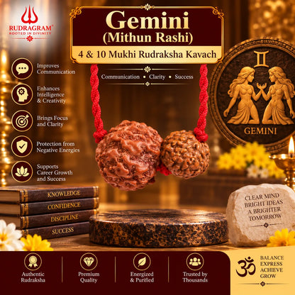 Gemini Zodiac (Mithun Rashi) Rudraksha Kavach