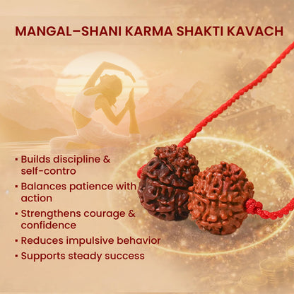 Mangal-Shani Karma Shakti Kavach – 1 & 7 Mukhi Rudraksha