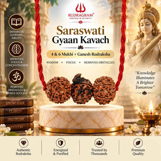 Saraswati Gyaan Kavach – 4 & 6 Mukhi Rudraksha with Ganesh Rudraksha