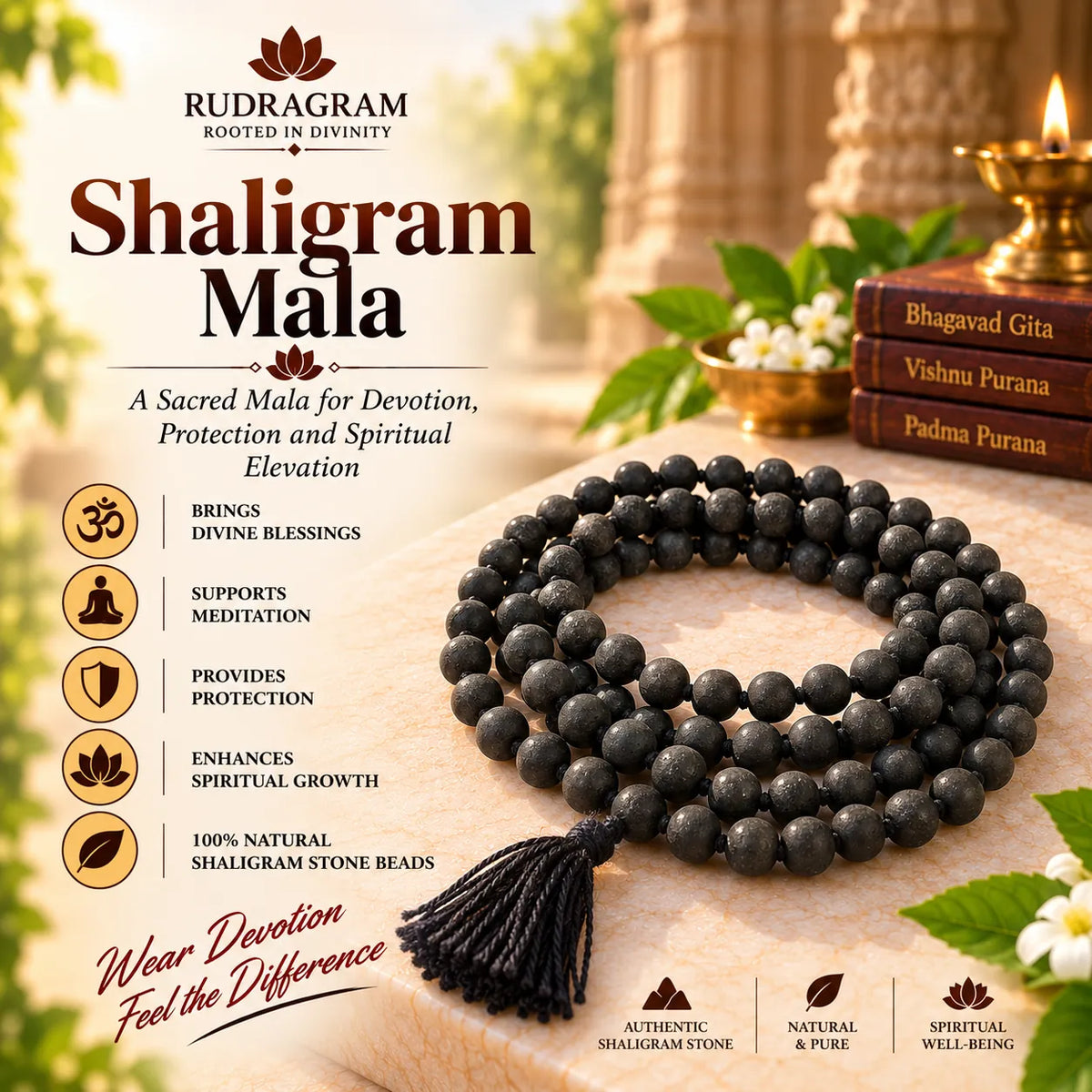 Shaligram Mala – 100% Natural & Authentic