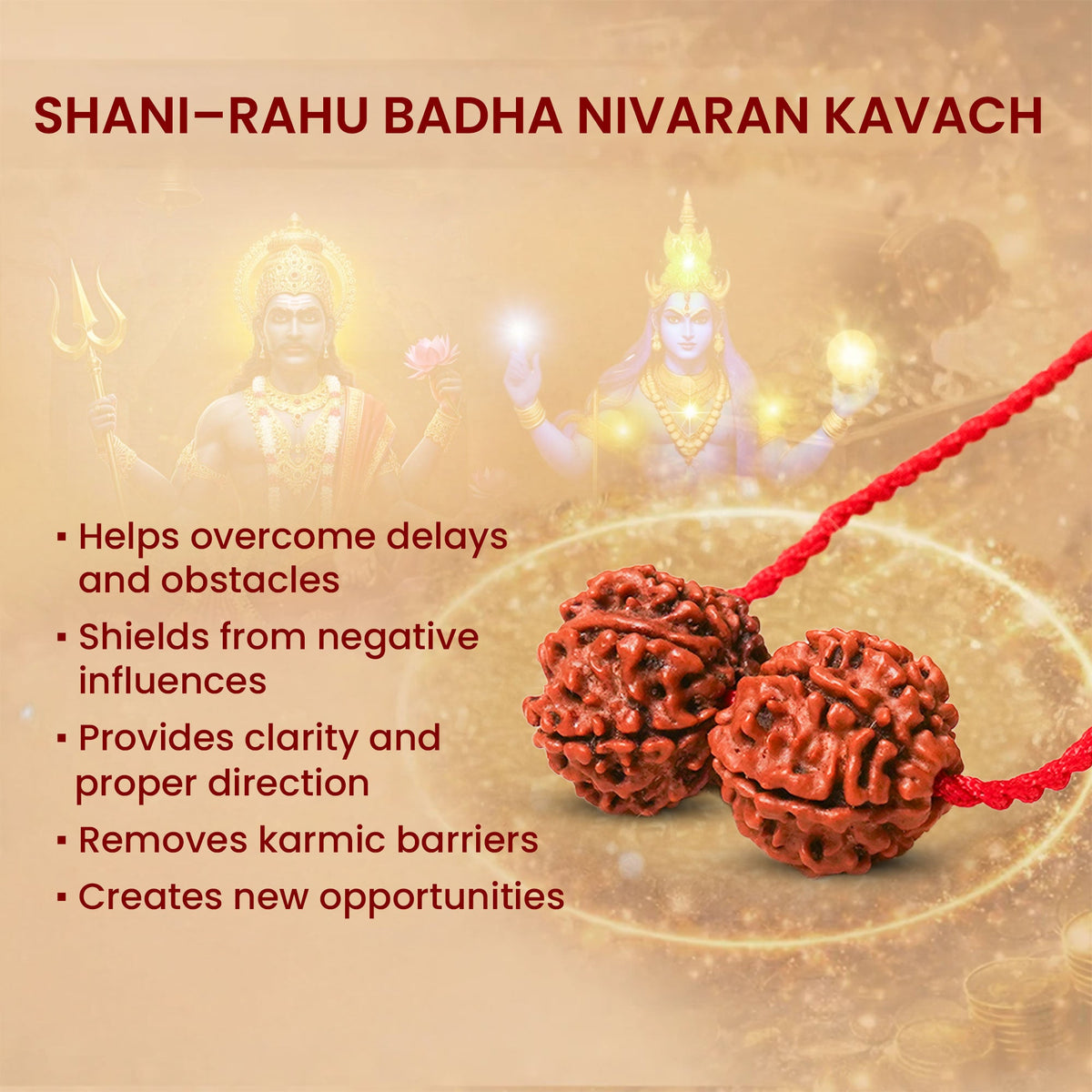 Shani-Rahu Kavach – 7 & 8 Mukhi Nepali Rudraksha