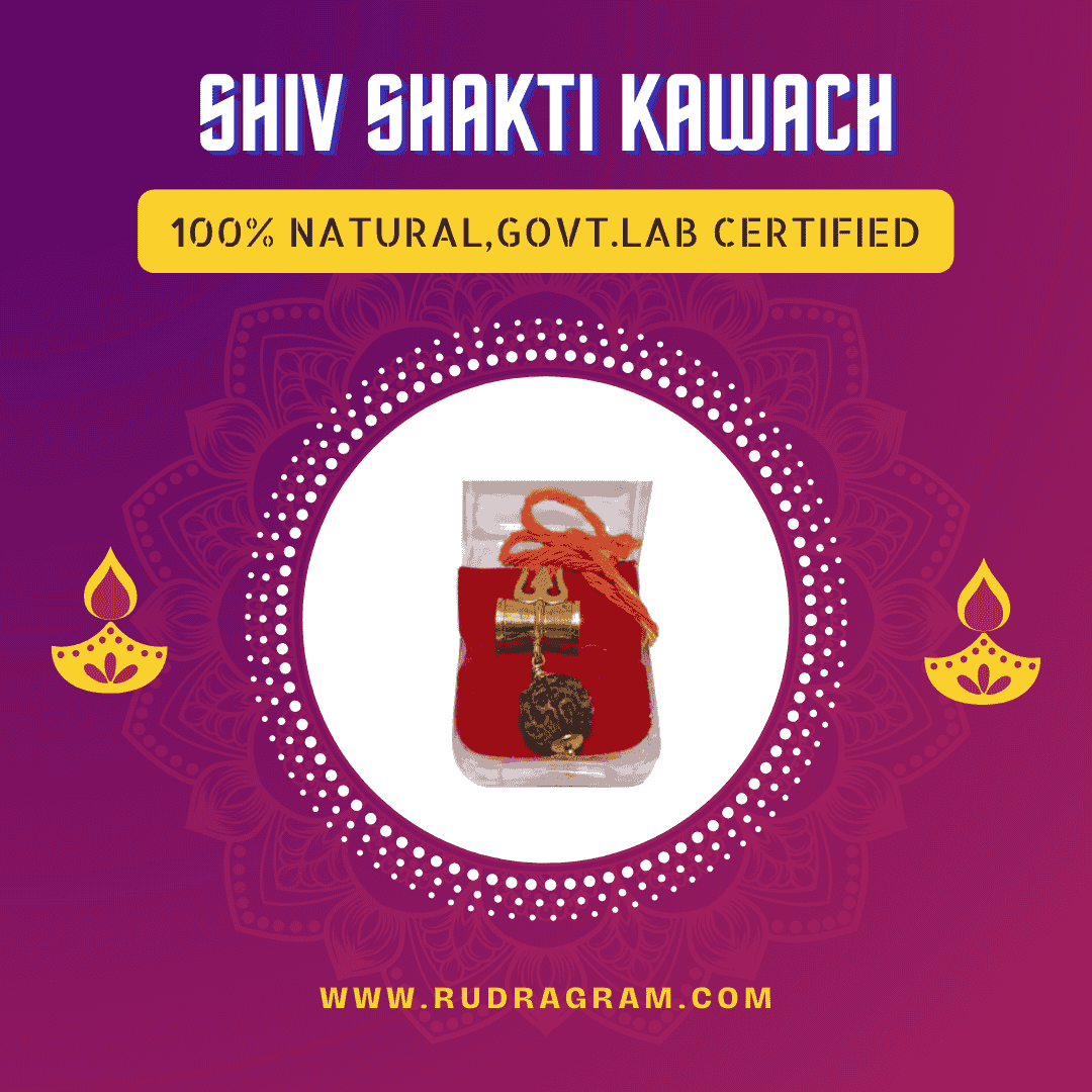 Shiv Shakti Kawach Pendant With Rudraksha