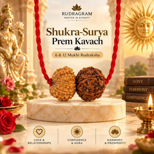 Shukra-Surya Prem Kavach – 6 & 12 Mukhi Rudraksha