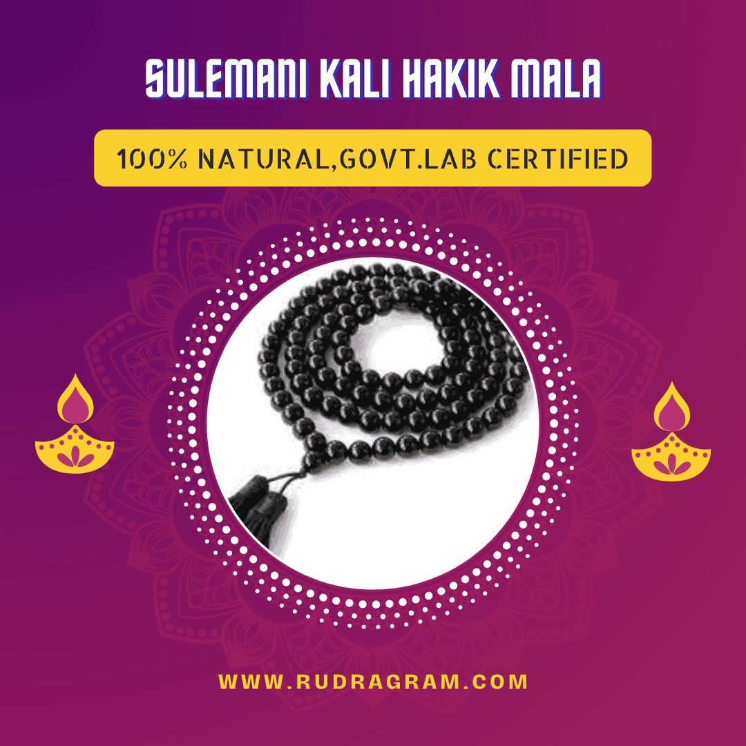 Sulemani Kali Hakik Mala 108+1 Beads