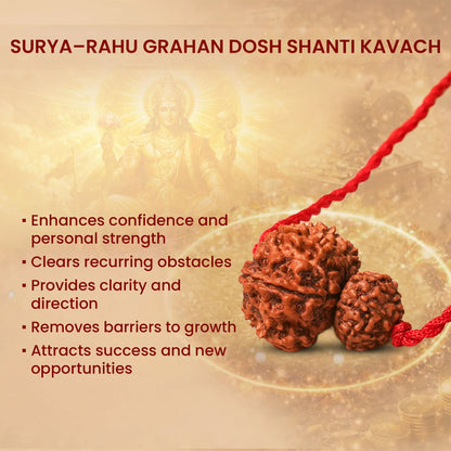 Surya-Rahu Grahan Dosh Kavach – 8 & 12 Mukhi Rudraksha
