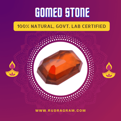 Certified Gomed Stone with a rich color, 100% natural and government lab certified, available to buy certified Gomed stone online.