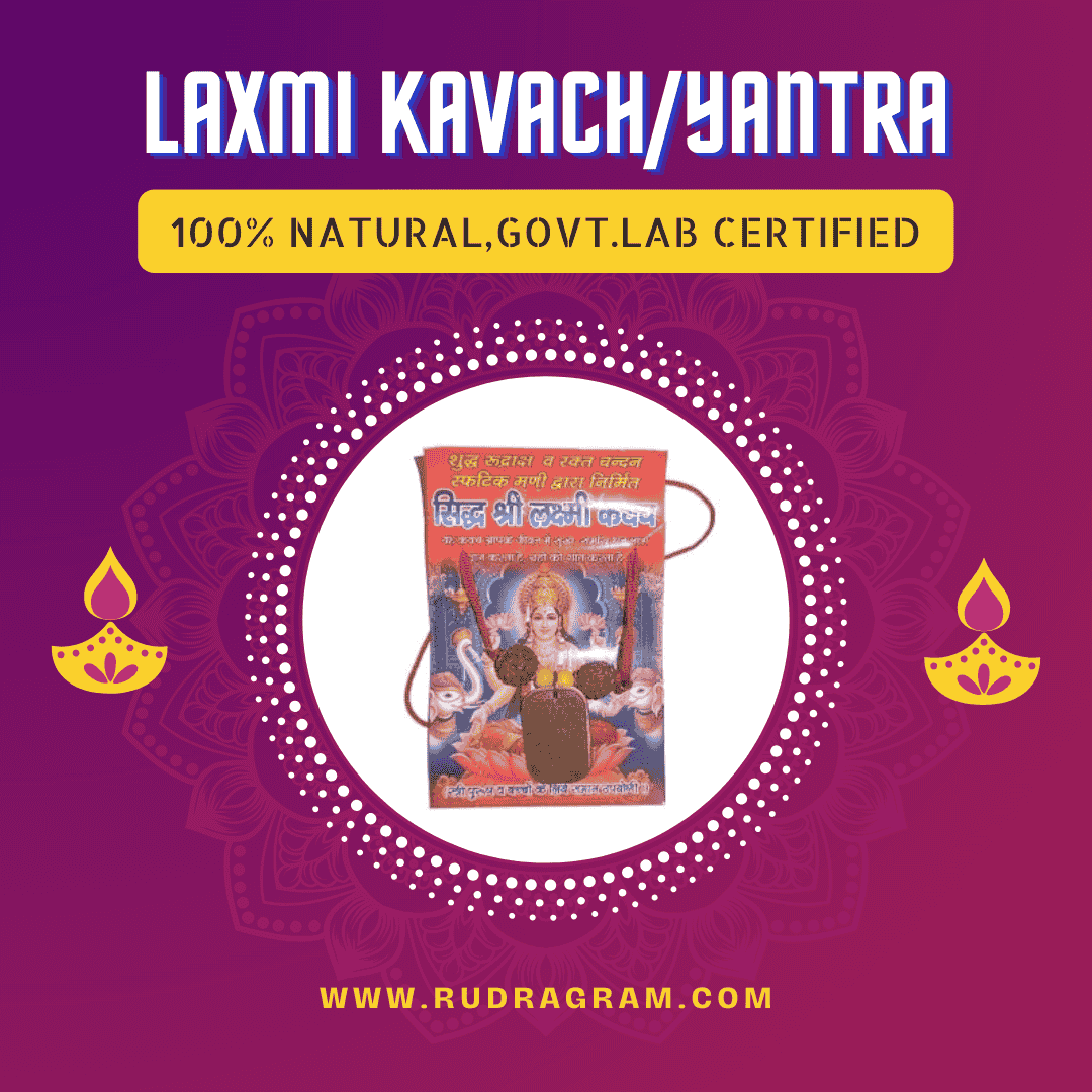 Laxmi Kavach Yantra by RudraGram, 100% natural and certified, perfect for spiritual blessings. Buy Laxmi Yantra Online.