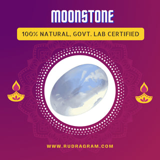 RudraGram Natural Moonstone Gemstones - 100% Certified