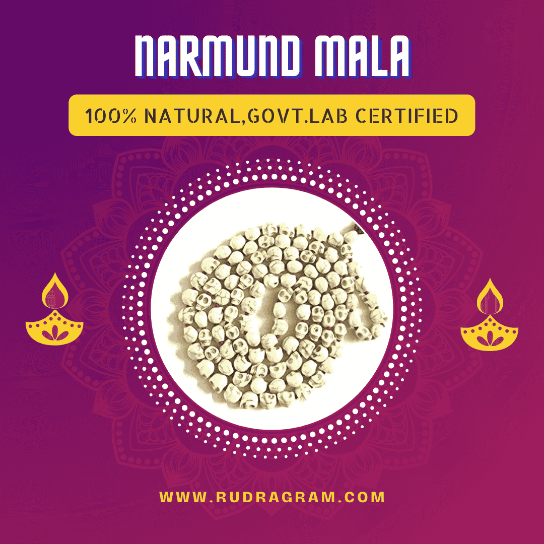Narmund Mala 100% natural and government lab certified for spiritual and meditation use