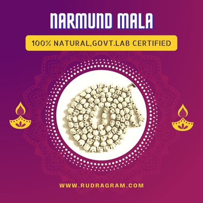Narmund Mala 100% natural and government lab certified for spiritual and meditation use