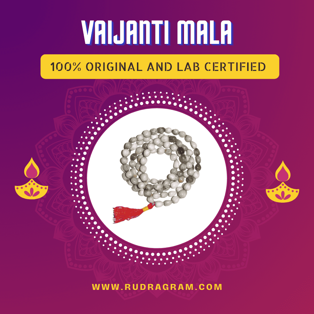 Original Vaijanti Mala with 100 percent authenticity and lab certification for spiritual practices
