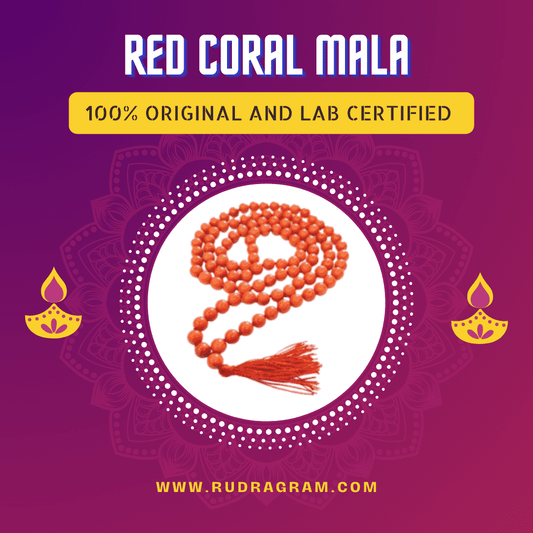 Red Coral Mala with 100% original and lab certified quality for spiritual practice and meditation