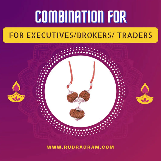 Rudraksha Combination For sales executives brokers traders with a unique design for positive energy