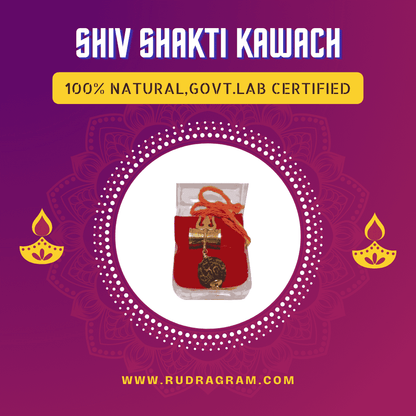 Shiv Shakti Kawach in a decorative box, 100% natural and government lab certified