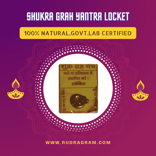 Shukra Grah Yantra Locket made from 100% natural materials and certified by the government lab