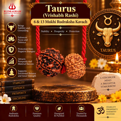 Taurus Zodiac (Vrishabha Rashi) Rudraksha Kavach