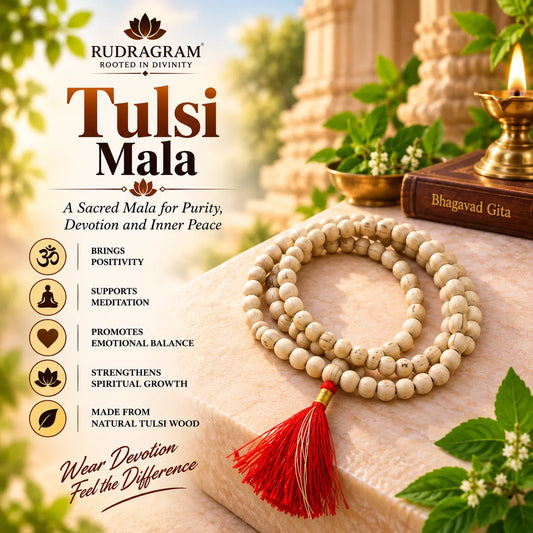 Tulsi Mala – 108+1 Beads, 100% Natural
